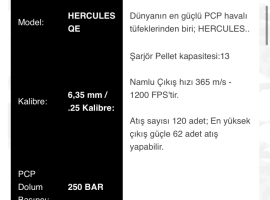 PCP hatsan hercules
