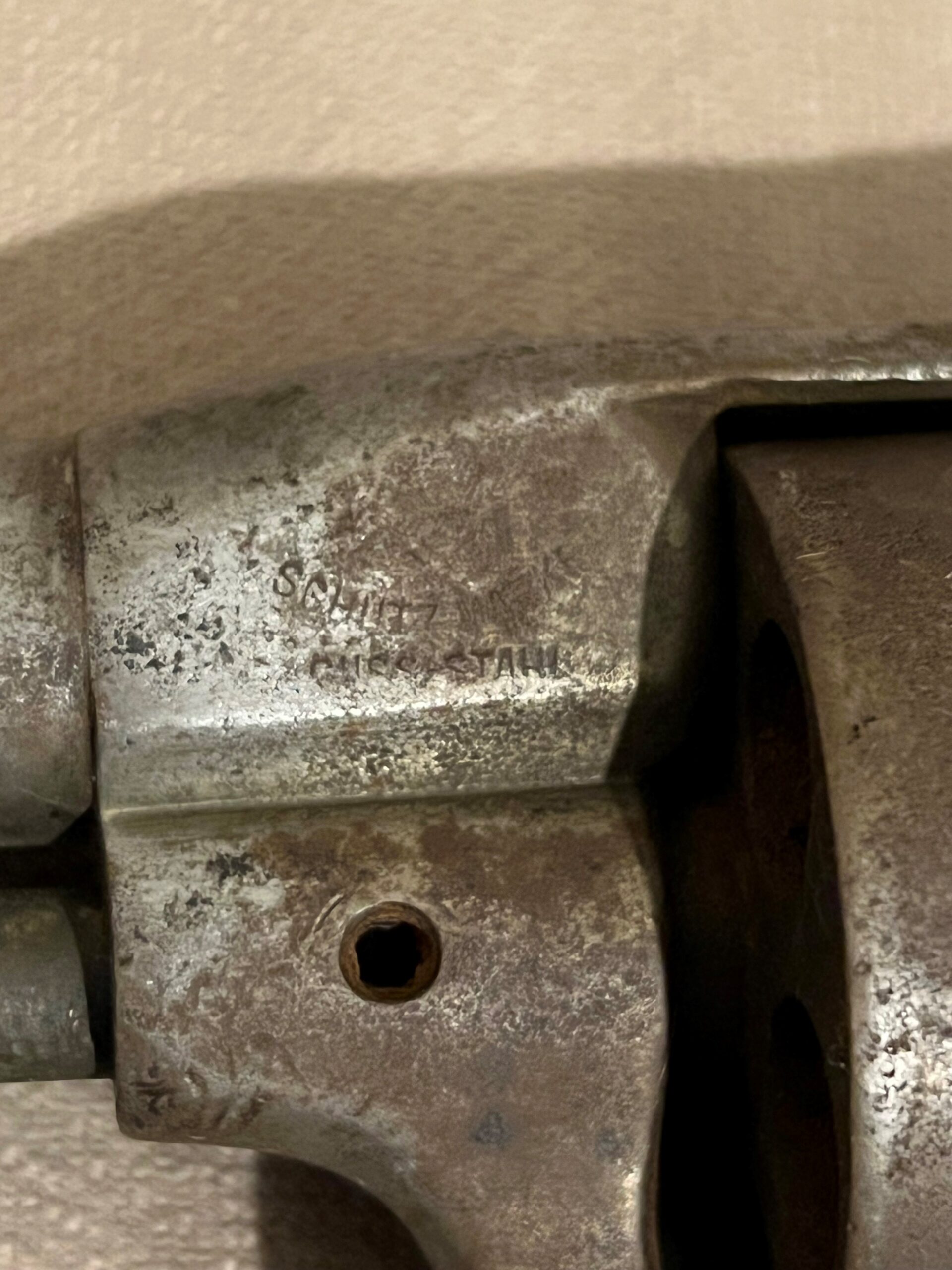Koleksiyonluk Alman Schutz Guss-Stahl Revolver