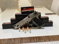 MAGNUM RESEARCH-DESERT EAGLE MARK XIX-50 AE (STAINLESS STELL AND INTEGRAL MUZZLE BREAK)-