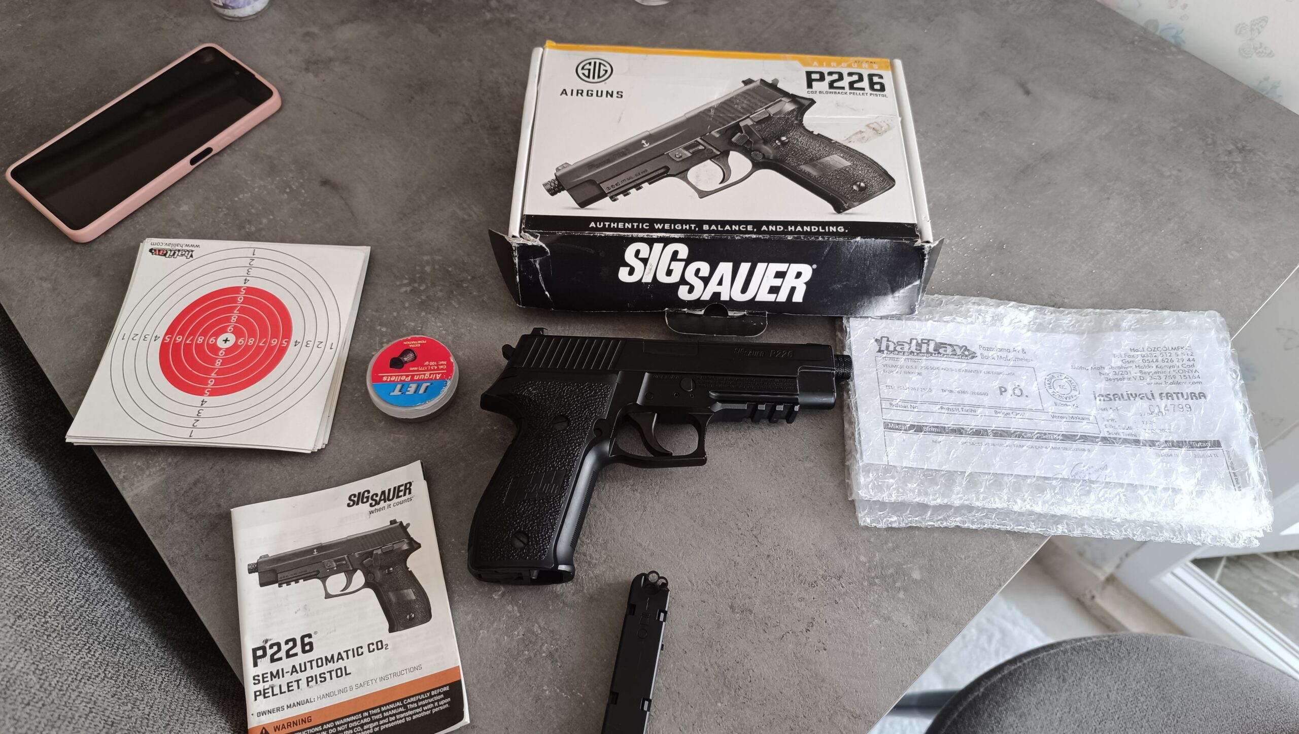 Sig Sauer p226 ful metal havalı tabanca pellet