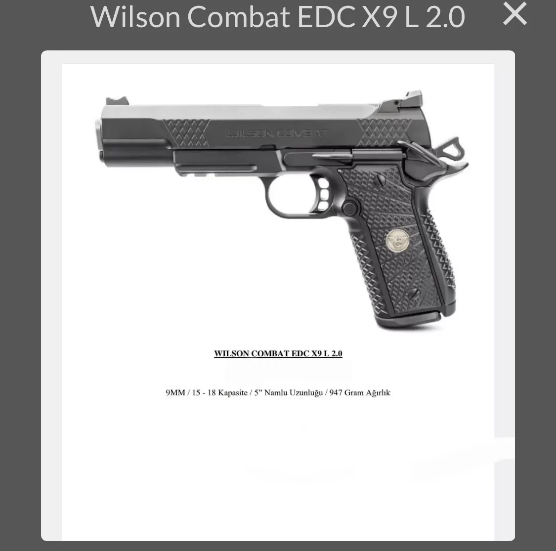 Wilson combat edc x9 L 2.0